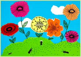 3-5岁创意撕贴画《遇见春天》低幼【自动发货：下单后，点击手机短信中收到的链接，即可获取文件下载的链接；如有任何问题，可添加客服微信hm33268获得帮助】
