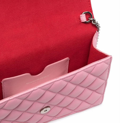 MCQ 麦昆 女士骷髅小号小牛皮单间斜挎包 粉色 647288 14A55 5905 商品图2