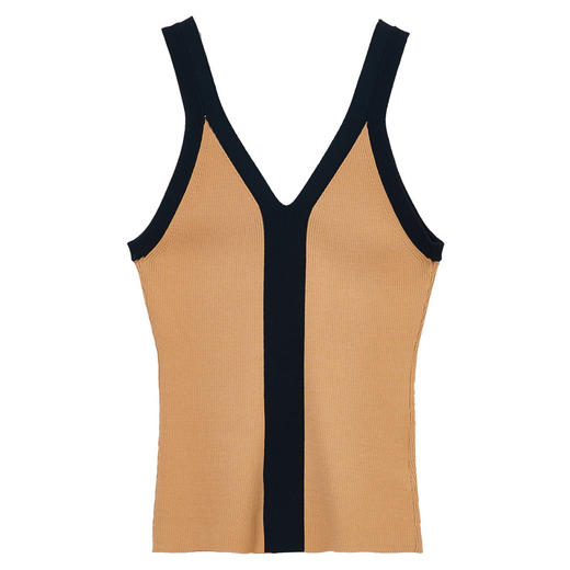 MIIDII/谜底21夏新品修身V领背心针织衫女单穿内搭打底212MZ1228 商品图4