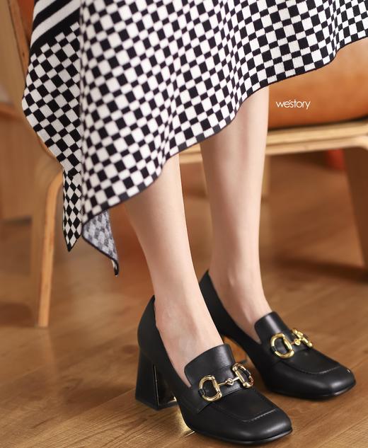 westory女款2021秋季新品百搭中跟乐福休闲鞋S21CM71561 商品图1