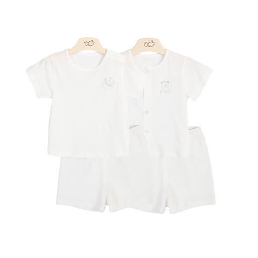 拉比-内衣类（夏）C9拉比熊网目短袖肩开套米白 商品图0