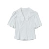 MIIDII/谜底21夏新品前卫时髦夸张灯笼袖收腰白衬衫女212MC0931 商品缩略图4