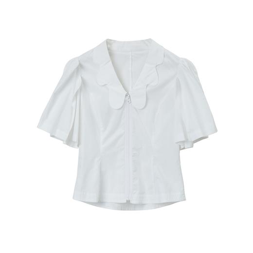 MIIDII/谜底21夏新品前卫时髦夸张灯笼袖收腰白衬衫女212MC0931 商品图4