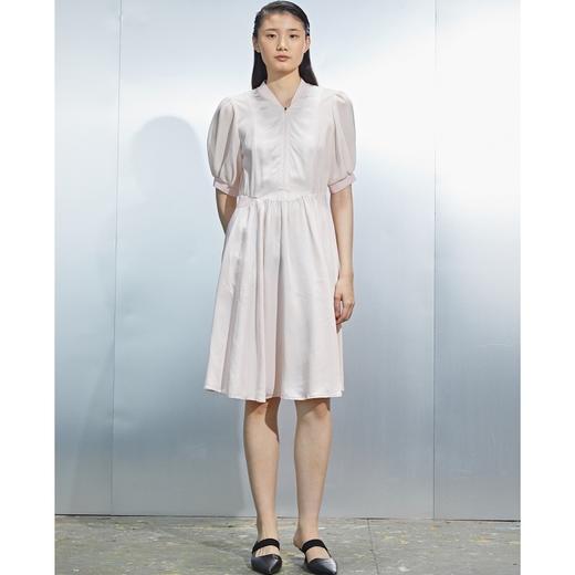 MIIDII/谜底21夏新品极筒质感棒球领灯笼袖收腰连衣裙212ML0880 商品图0