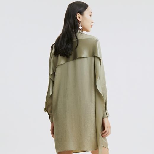 谜底衬衫式连衣裙2021夏季新款高端系列铜氨天丝裙子213GL1676 商品图2