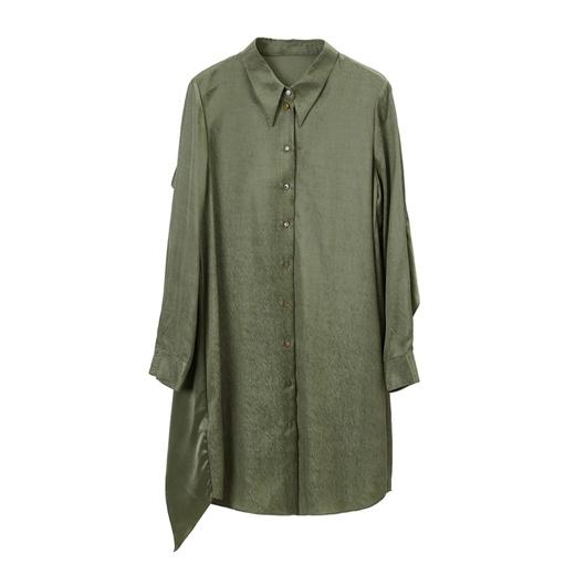 谜底衬衫式连衣裙2021夏季新款高端系列铜氨天丝裙子213GL1676 商品图4