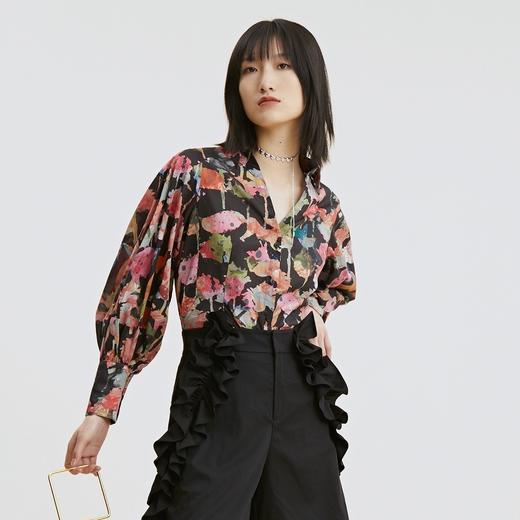 谜底2021秋季新款纯棉花衬衫长袖女213MC1750 商品图1