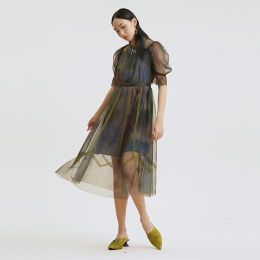 谜底连衣裙2021秋季新款高端系列浪漫时尚晚礼裙蕾丝裙213GL1792 商品图1