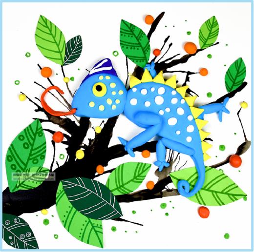 4-6岁综合创意画《树枝上的变色龙》【自动发货：下单后，点击手机短信中收到的链接，即可获取文件下载的链接；如有任何问题，可添加客服微信hm33268获得帮助】
 商品图0