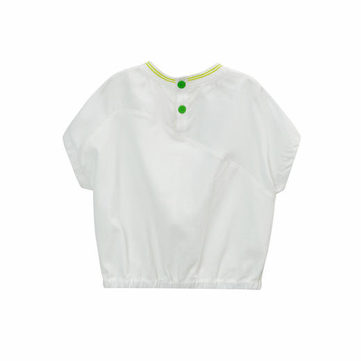 谜底童装21夏新款H型中款衬衣干净内敛的文艺调小上衣212KC1373 商品图4