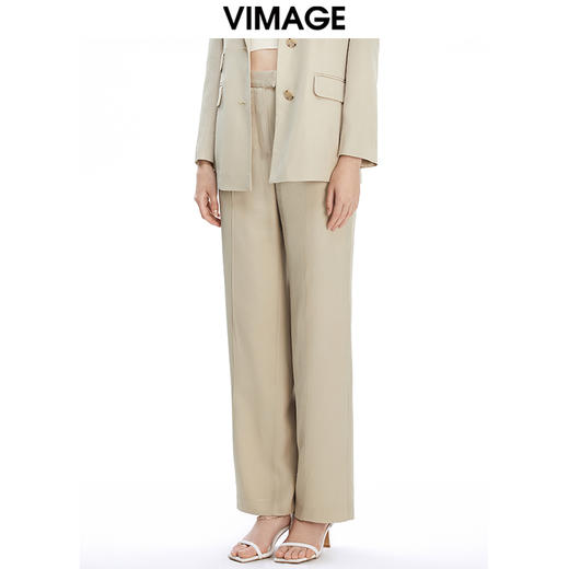 VIMAGE纬漫纪秋季新款修身显瘦百搭直筒西装裤子休闲裤V1605204裤子 商品图1