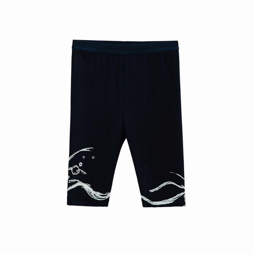 谜底童装21夏新款6分造型打底裤舒适艾草面料印花打底裤212KK1474 商品图4