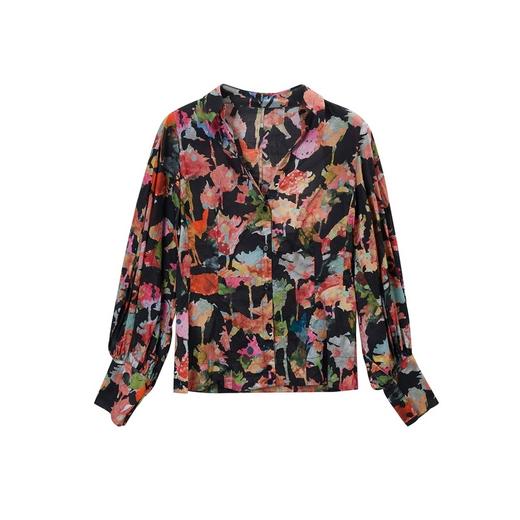 谜底2021秋季新款纯棉花衬衫长袖女213MC1750 商品图4