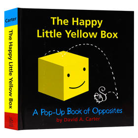 开心的小黄盒子 立体书 英文原版 The Happy Little Yellow Box 趣味操作翻翻反义词启蒙认知玩具书 英文版进口原版英语书籍