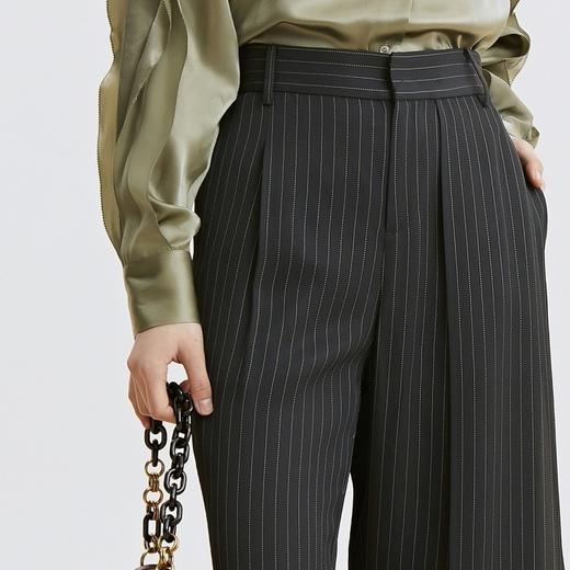 谜底阔腿裤2021夏季新款垂感宽松醋酸直筒裤显瘦裤子女213GK1637 商品图3