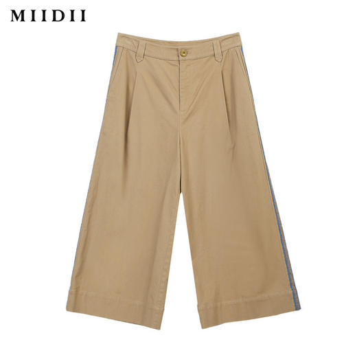 【商场同款】谜底20春新品复古运动八分阔腿裤休闲裤女201MK0062 眉眼之间 商品图3