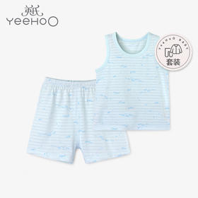 英氏-内衣类（夏）D0蓝薄提背短套 浅天蓝