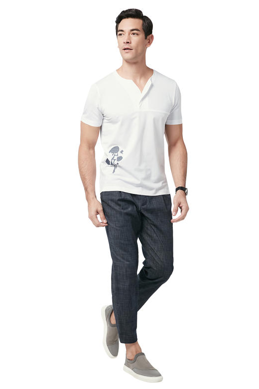 callisto藏青棉混纺休闲裤  SNCPW079NA 商品图1