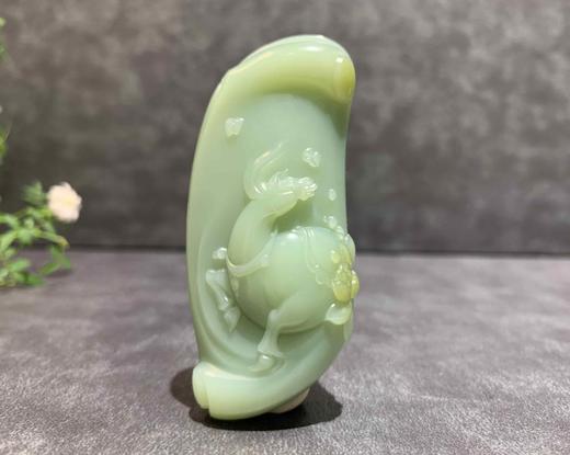 【御珠宫坊·传承系列】碧玉马挂件 商品图0