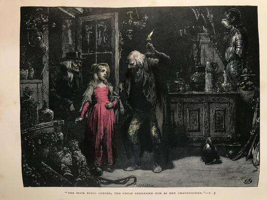 约19世纪后期 狄更斯《荒凉山庄/老古玩店》 100幅插图（含套色版画） 皮装16开 商品图5