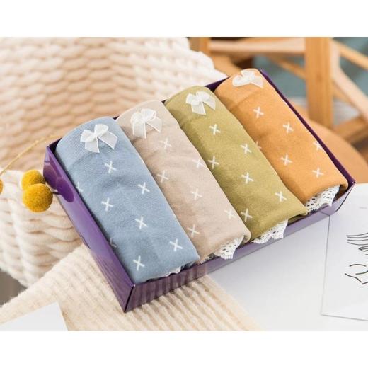 【新款福利 店家推荐  第二盒8条立减6元！！！】大码内裤女太极石养护加肥mm加大200斤蕾丝花边女士性感三角孕妇内裤 商品图2