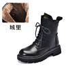 T- 6015 秋冬皮靴经典英伦风真皮侧拉链厚底短靴头层牛皮系带马丁靴 商品缩略图6