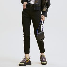 谜底紧身裤2021秋季新款简约合体高腰铅笔长裤女213MK1833