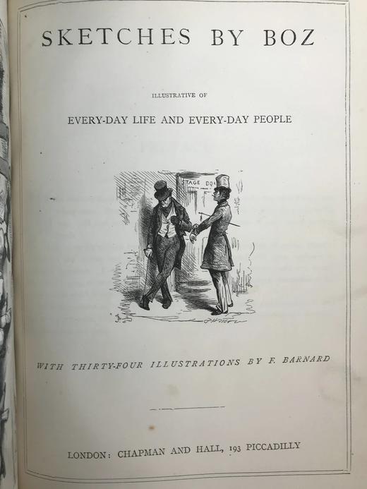 约19世纪后期 狄更斯《小多丽特/博兹札记》 92幅插图（含套色版画） 皮装16开 商品图4