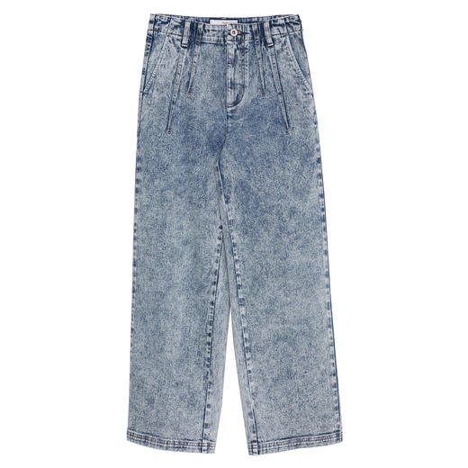 MIIDII/谜底新品摩登复古高腰直筒宽松阔腿牛仔裤女211MK0015 商品图4