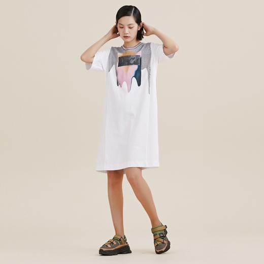 MIIDII/谜底纯棉连衣裙21夏新H型圆领图案印花闺蜜装212ML0881 商品图2