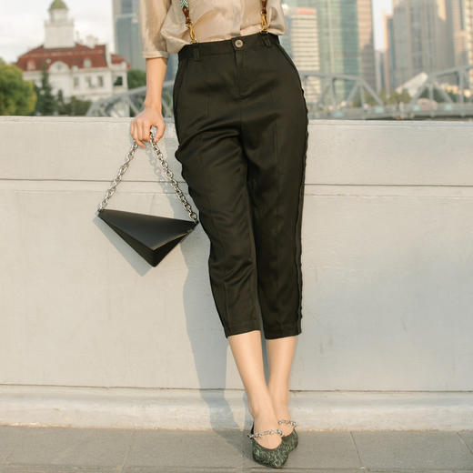 MIIDII/谜底21夏新品复古个性可拆卸背带休闲裤女212MK0747 商品图0