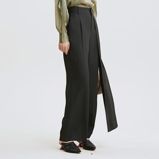 谜底阔腿裤2021夏季新款垂感宽松醋酸直筒裤显瘦裤子女213GK1637 商品图2