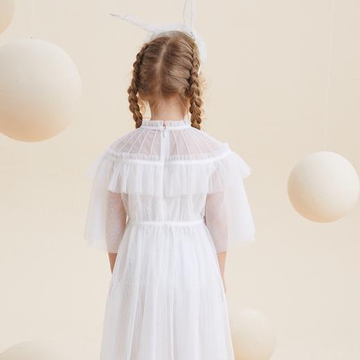 谜底童装21秋新款X型中长款连衣裙小仙女公主蕾丝裙213KL2218 商品图2