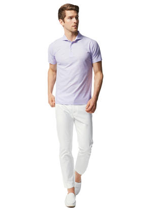 callisto白色棉混纺休闲裤  SNCPW042WH