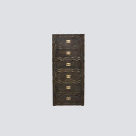 NS家居nsfurniture进口实木真皮边柜NSCB-Sheppard Cabinet 6 Drawers