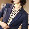 黑蓝肌理感西服 立体挺括有韧性 OL职业修身小西装时尚chic短款休闲百搭春季外套女1664 商品缩略图4