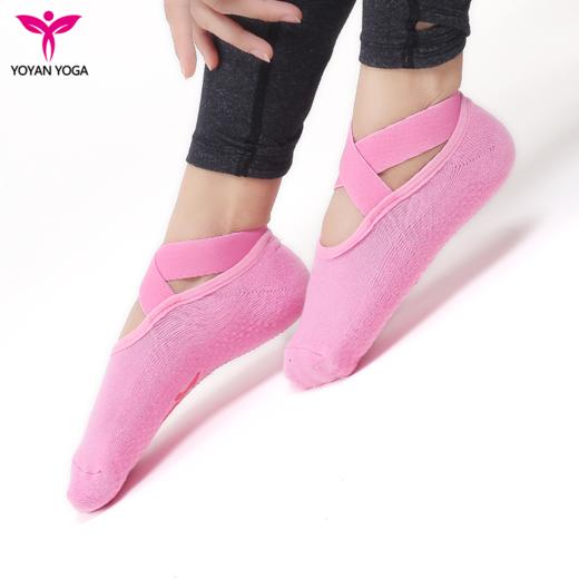 悠妍交叉圆头瑜伽袜15019D 防滑防掉跟缓震 商品图2