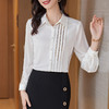 XZ-AL-651878535476秋季新款白色雪纺衬衫女设计感小众打底衬衣时尚洋气职业上衣 商品缩略图2