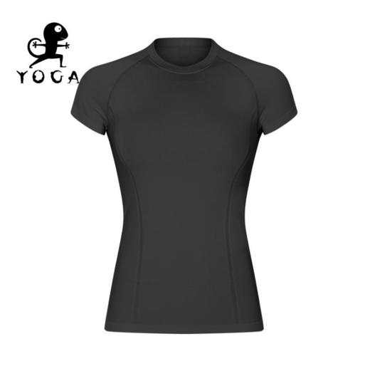 【七十二小时发货】壁虎瑜伽【2108SY065】圆领透气瑜伽短袖（无胸垫） 商品图8