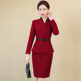 XZ-XS-368空姐制服套裙酒店前台工装美容院售楼部职业装套装工作服女秋冬季