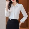 XZ-AL-652294379267白色衬衣春秋职业时尚洋气正装工作服雪纺垂感气质显瘦长袖衬衫女 商品缩略图0