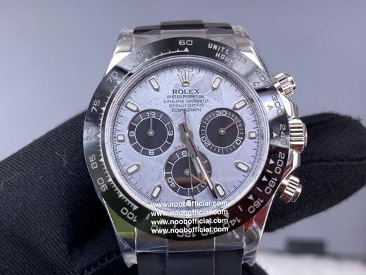 NOOB official➕Factory 品质劳力士Rolex 陨石盘 迪通拿系列⌛️强冰蓝夜光！【直径】40mm【机芯】搭载定制版4130全自动机械机芯【圈口】进口精抛光圈/陶瓷圈 商品图10