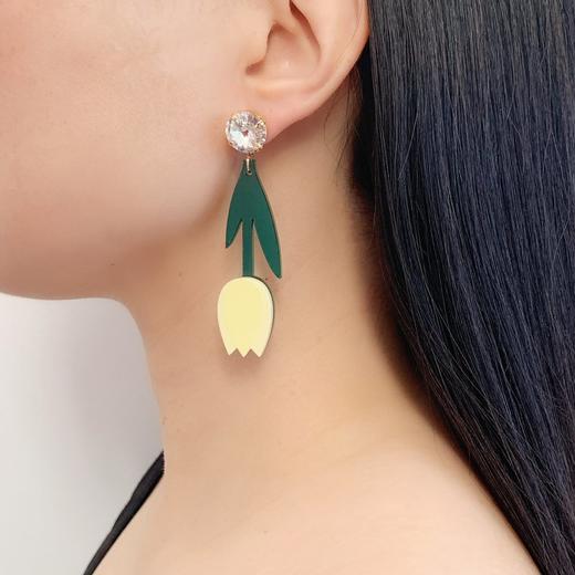 北京仓｜Jennifer Loiselle-Tulip-郁金香 耳环（黄色）［英国设计师］ 商品图0