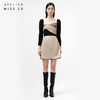 【松毬蜜茶】砂岩驼皮仿小羊皮高腰半裙/000108B 商品缩略图0