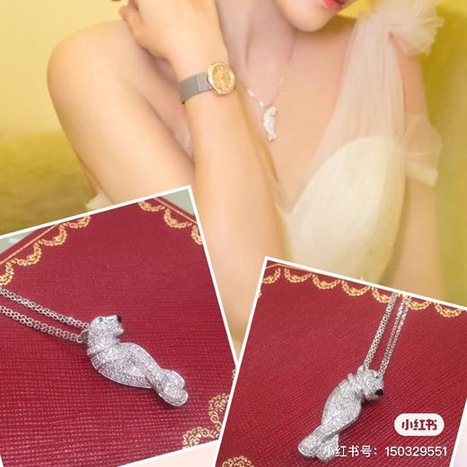 柜台售价70000 明星款！卡D亚猎豹项链 925纯银镶嵌高碳钻 钻石+祖母绿 高贵又有气场 缟玛瑙点缀豹鼻+钻石铺镶出斑斓豹纹 霸气与野性散发！ 商品图0