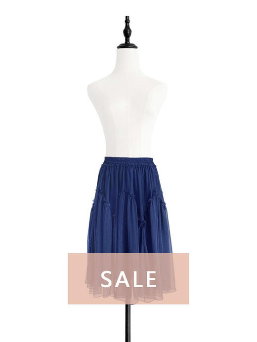 TYNVIE 抽褶蓬松半身裙 - 海蓝色 商品图0