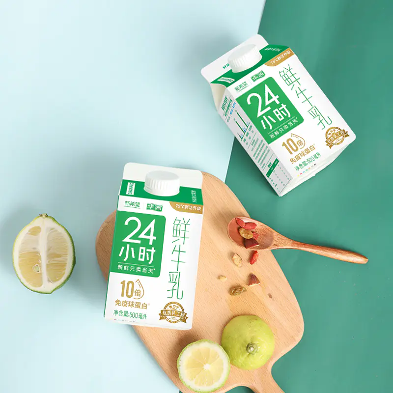 新希望华西24小时屋顶盒鲜牛奶500ml