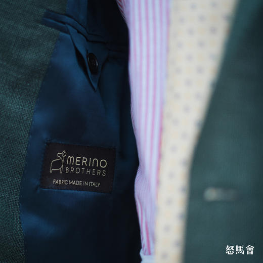 Merino Brothers Hopsack Blazer 澳洲美丽诺羊毛绿色全麻衬单西 商品图8