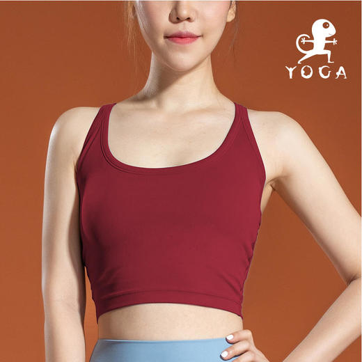 【七十二小时发货】壁虎瑜伽【2108SY075】裸防震聚拢基础背心（有胸垫） 商品图8