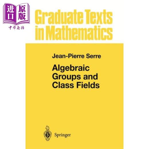 【中商原版】Algebraic Groups and Class Fields	英文原版 代数群和类域 第1版 Jean Pierre Serre 商品图0